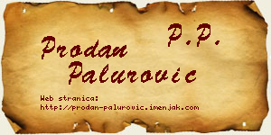 Prodan Palurović vizit kartica